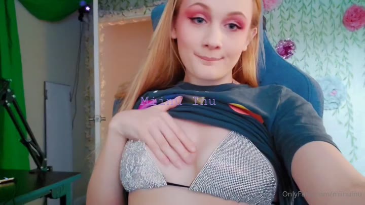 impressive Sweating natural tits Miinu Inu sex leak